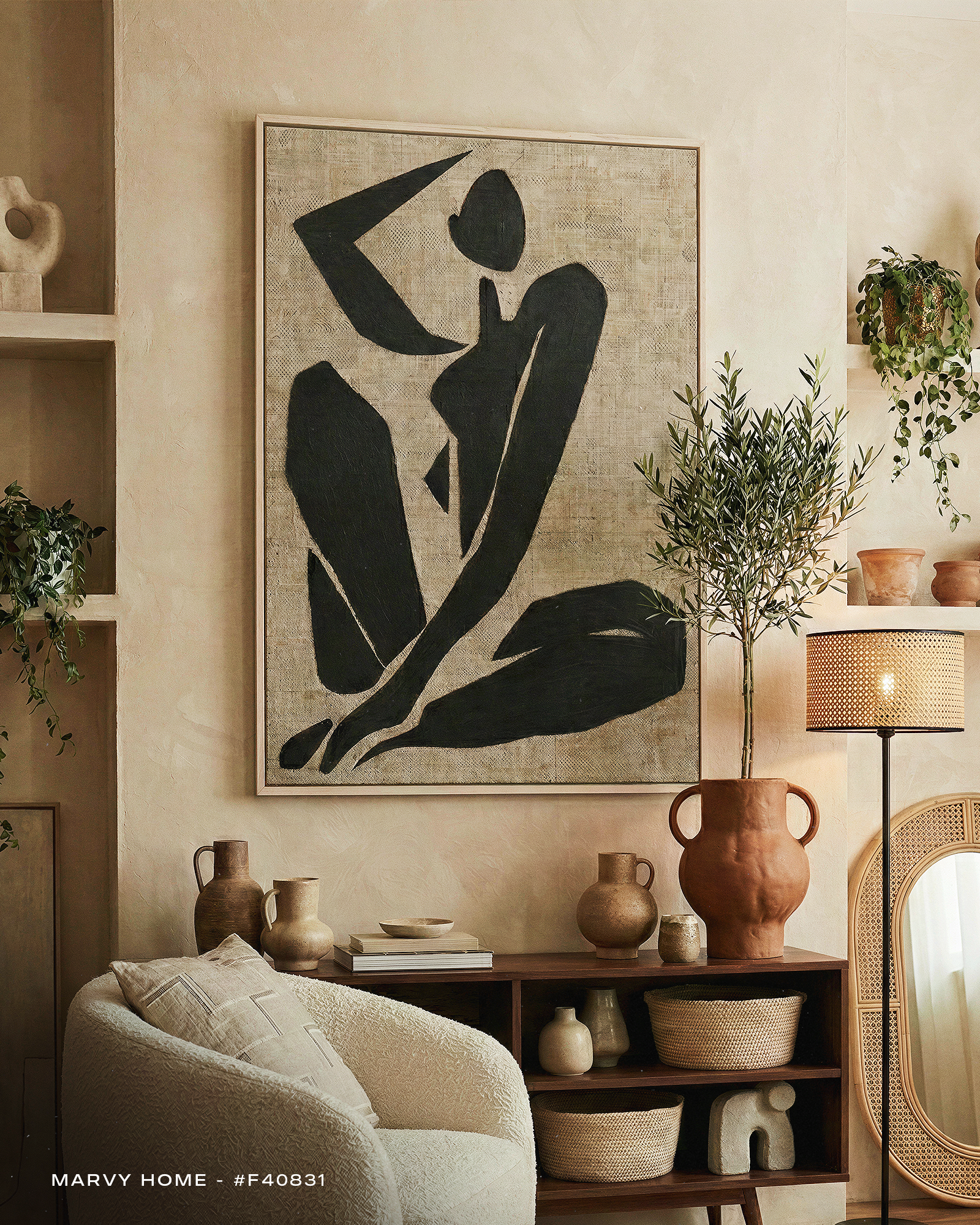 Cuadro Decorativo Figura Abstracta | Canvas F40831 - 80x120 CM